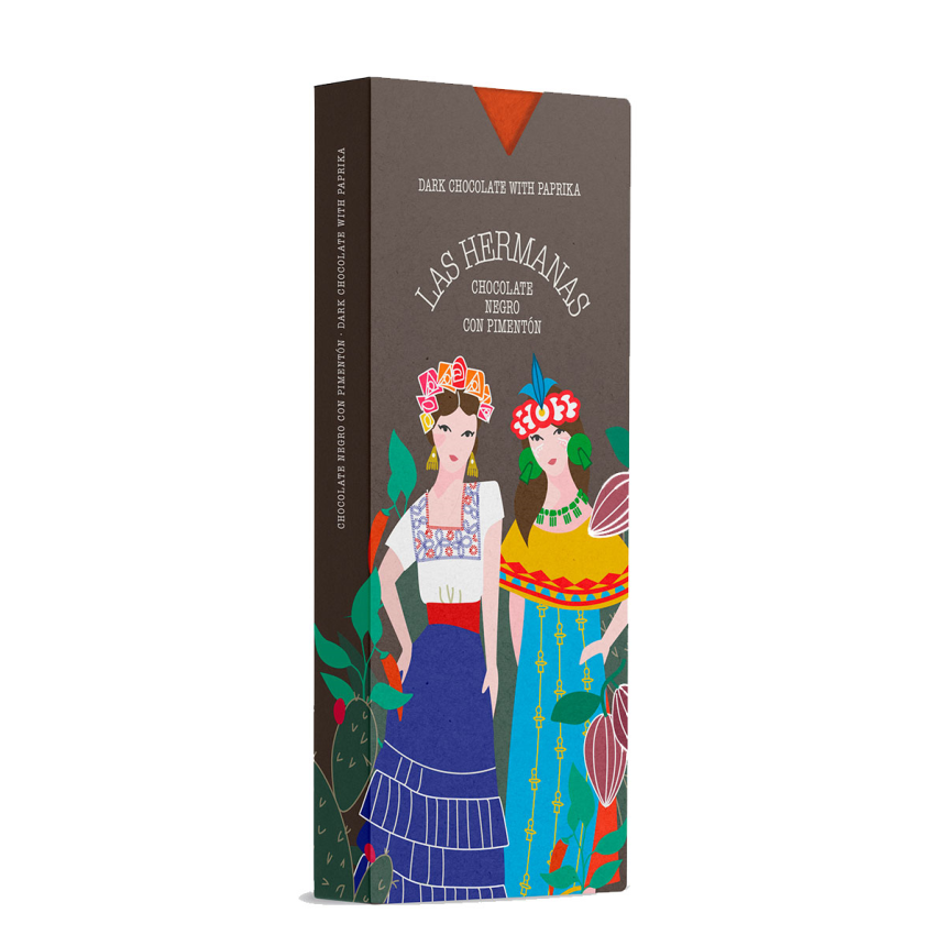 Dunkle Schokolade mit Pimenton de la Vera, Tafel 80g