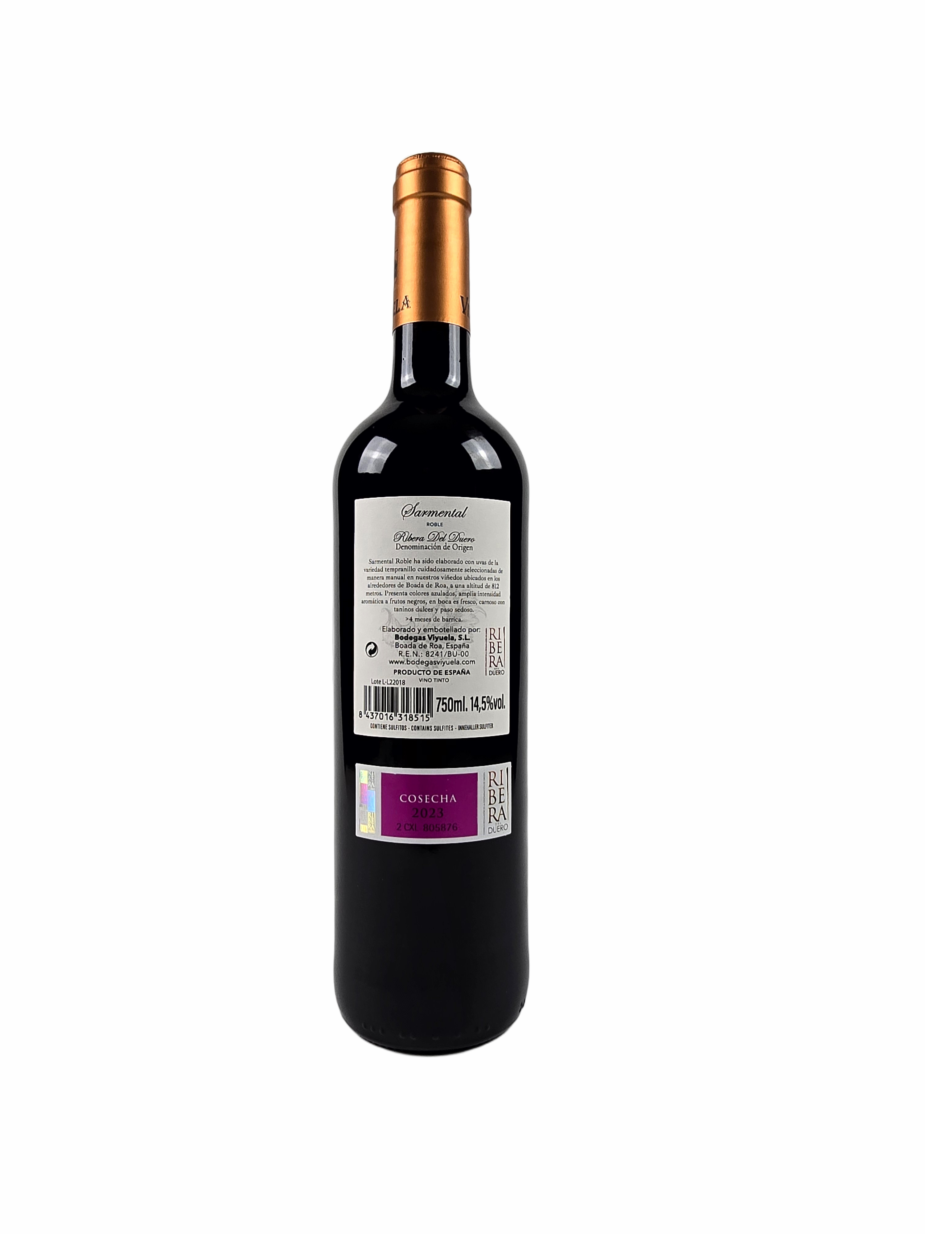 Sarmental Barrica - Tinto Roble, Bodegas Viyuela, Rotwein 0.75 L