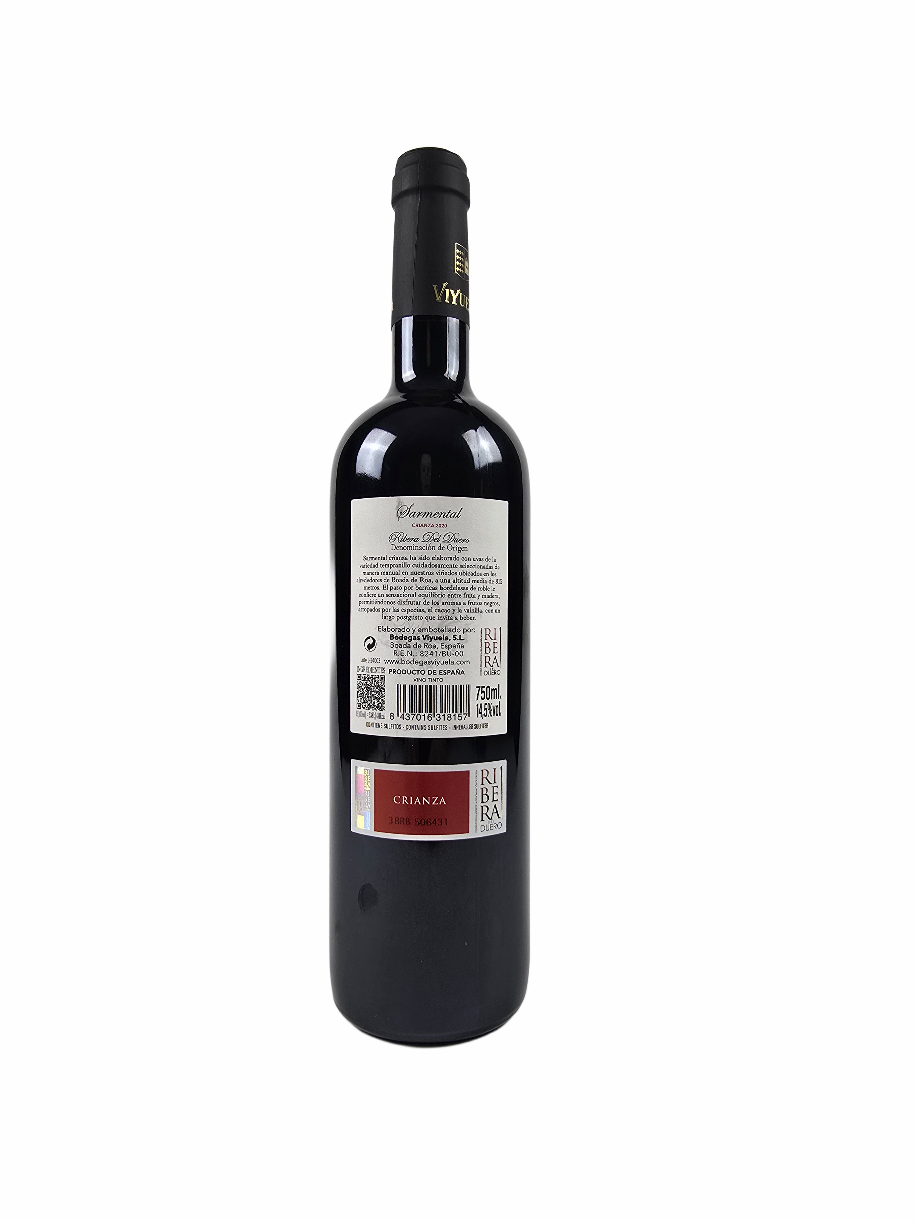 Sarmental Crianza, Bodegas Viyuela, Rotwein 0.75 L
