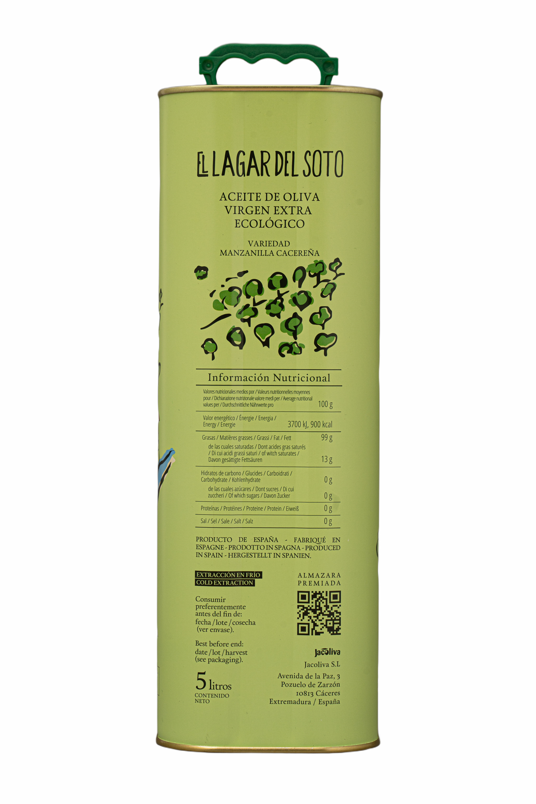 Oliven&#246;l Lagar del Soto Blechkanne 5L - BIO