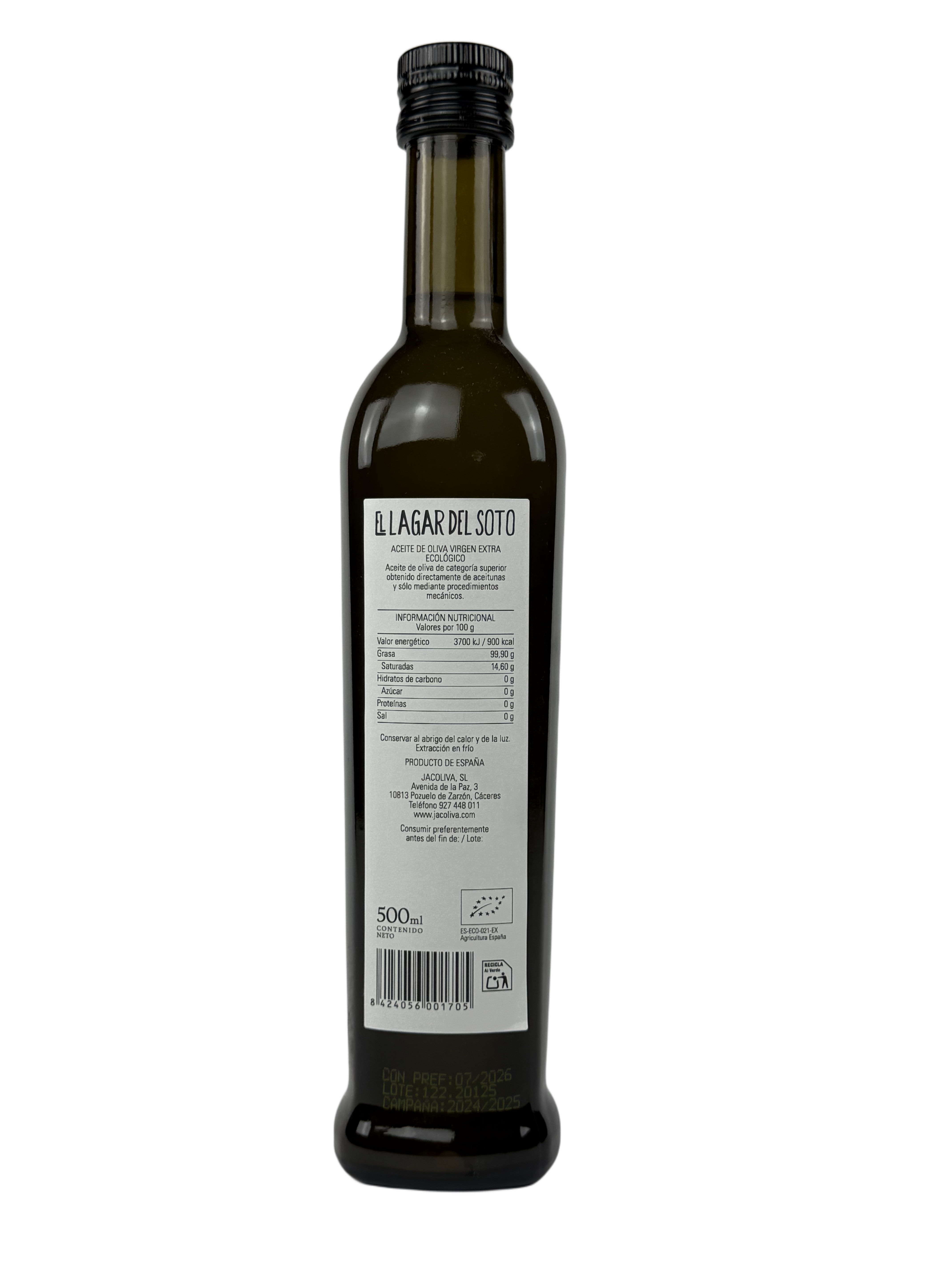El Lagar del Soto, Frühernte 0.5L - Manzanilla cacereña BIO, ungefilternt