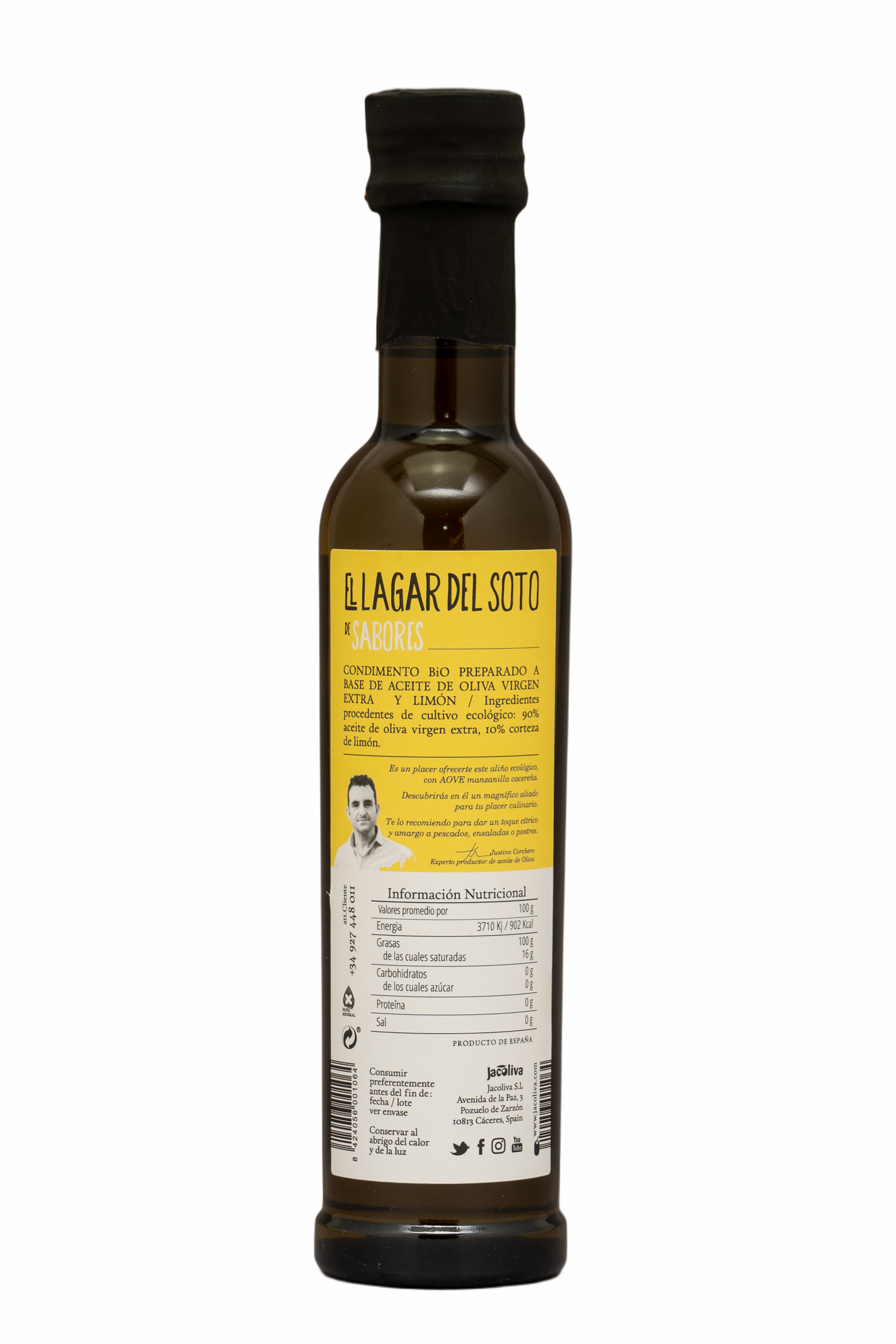 Oliven&#246;l Virgen Extra Lagar del Soto Glasflasche 0.25 L - Zitrone - BIO