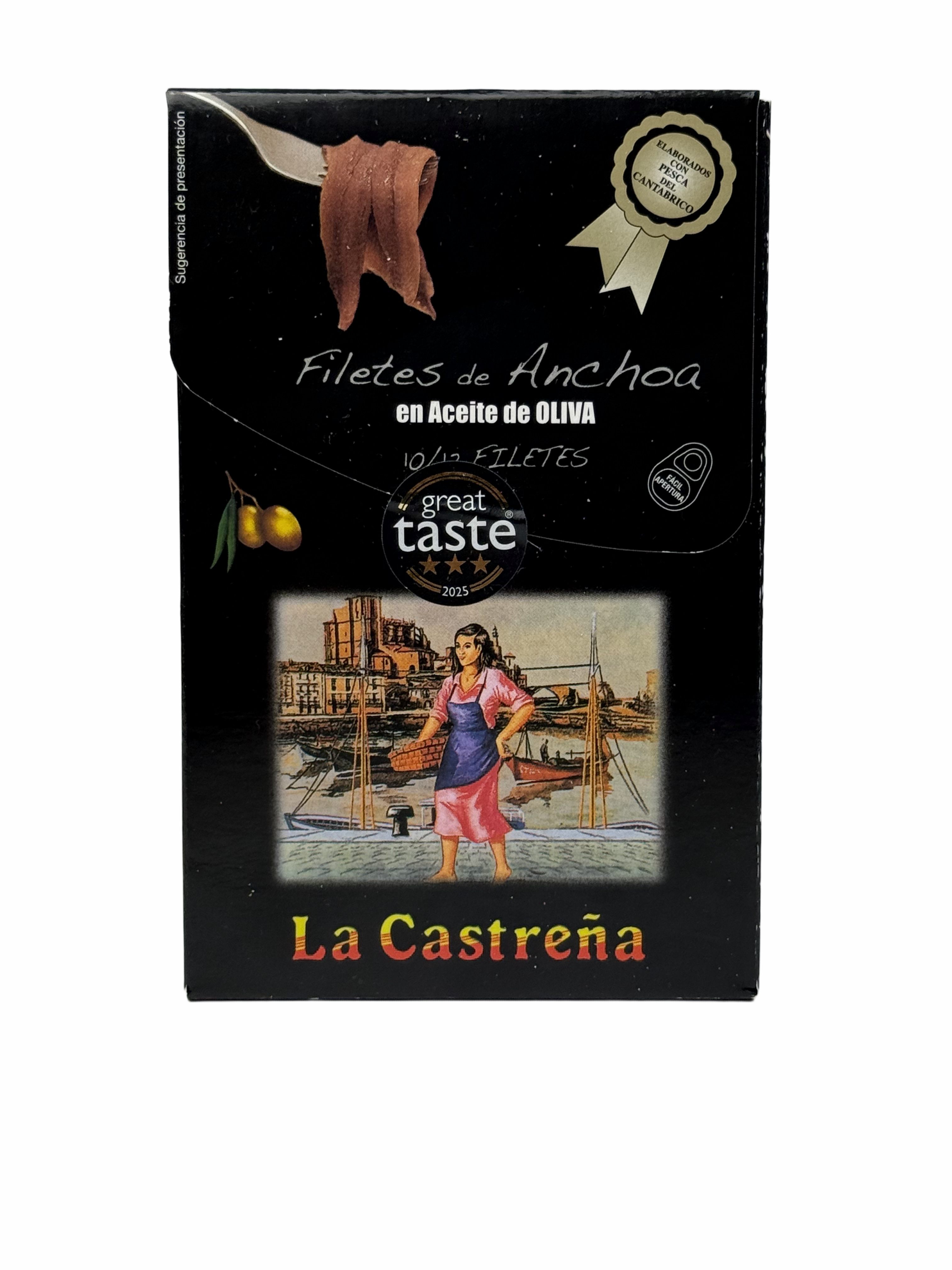 Sardellenfilets - La Castreña - Mar Cantábrico, 120gr, in Olivenöl (RR-120)