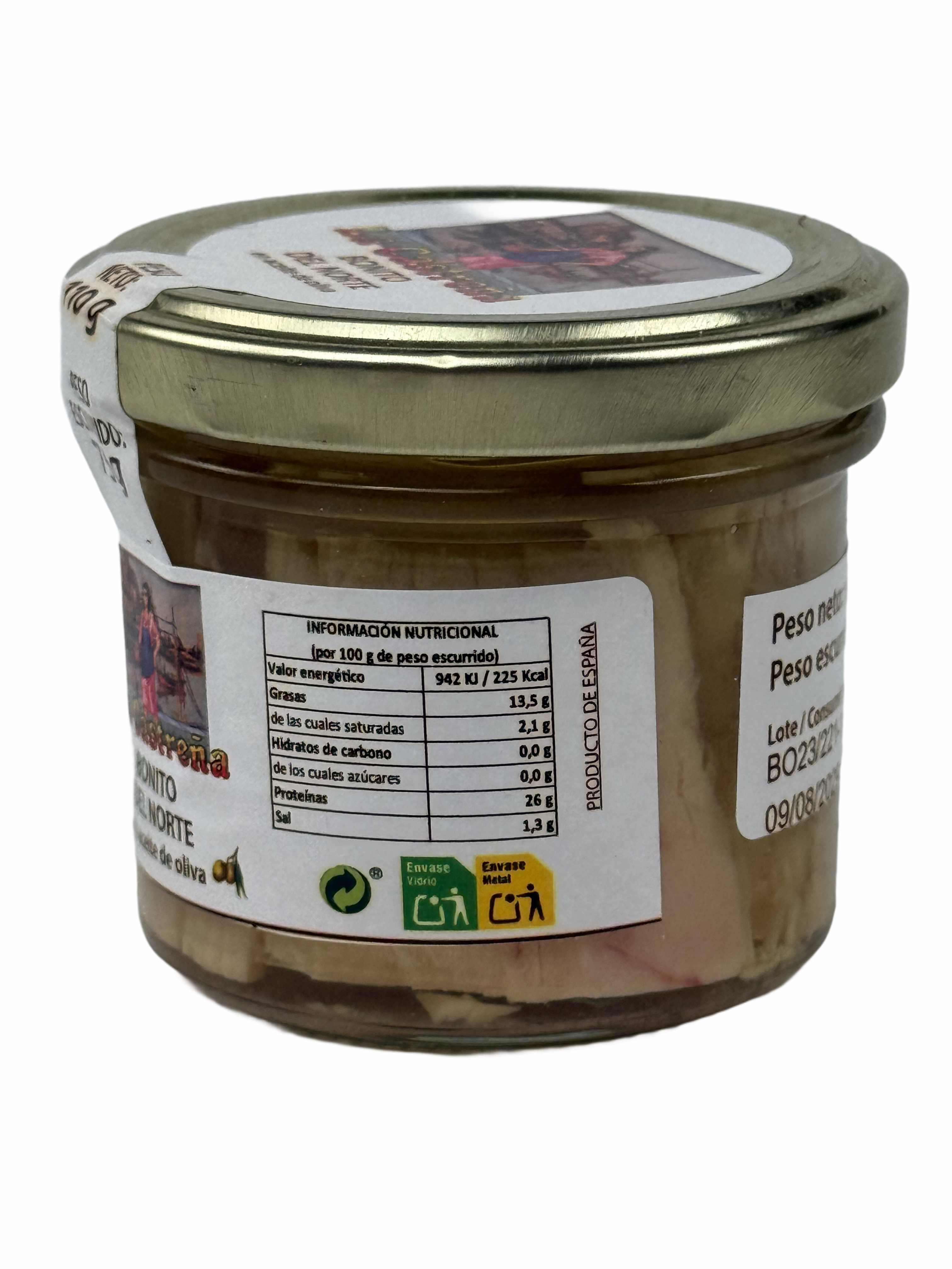 Bonito del norte (Weisser Thunfisch)- La Castreña, 110gr Glas, in Olivenöl (T-115)