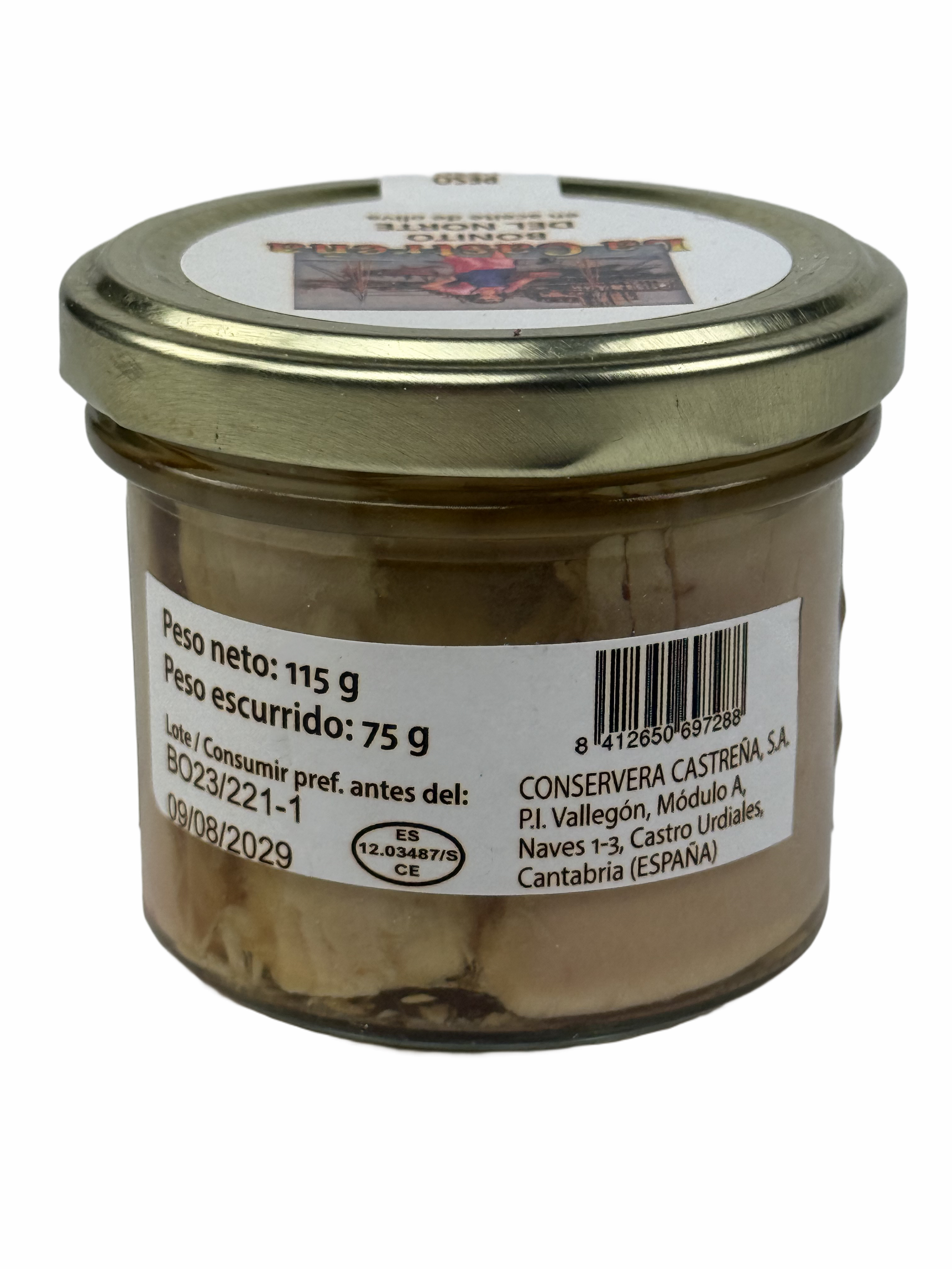 Bonito del norte (Weisser Thunfisch)- La Castreña, 110gr Glas, in Olivenöl (T-115)